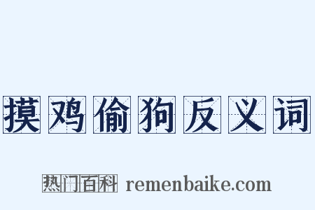 摸鸡偷狗反义词是什么意思的图片